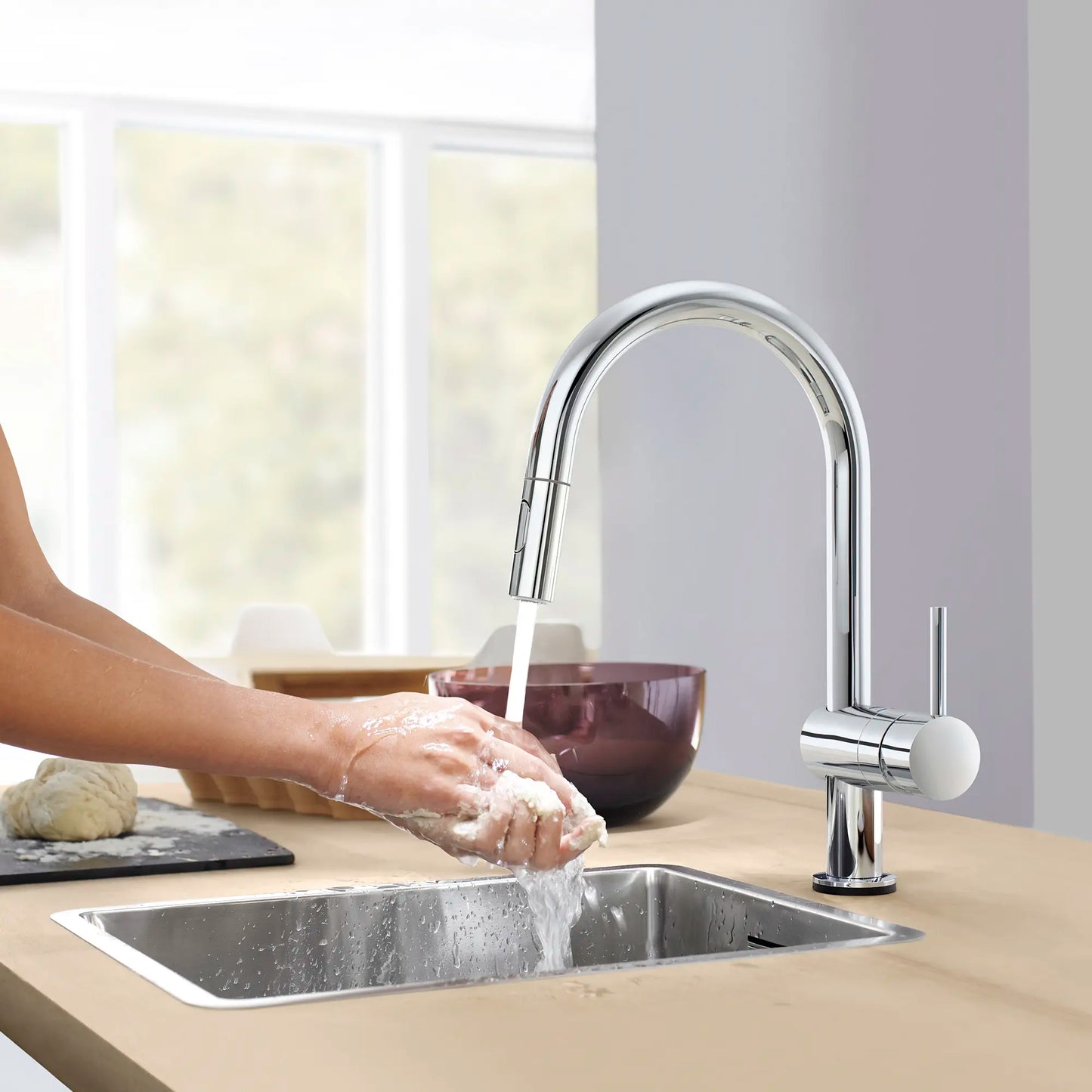 Grohe Minta Single-Handle Pull Down Kitchen Faucet Dual Spray 1.75 gpm - 31378