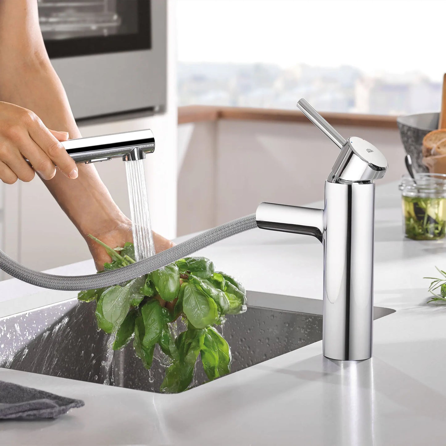 Grohe Concetto Single-Handle Pull-Out Kitchen Faucet Dual Spray (1.5 gpm) - 31453