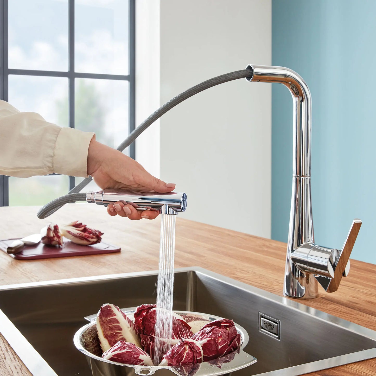 Grohe Zedra Single-Handle Pull-Out Kitchen Faucet Dual Spray (1.75 gpm) - 33893