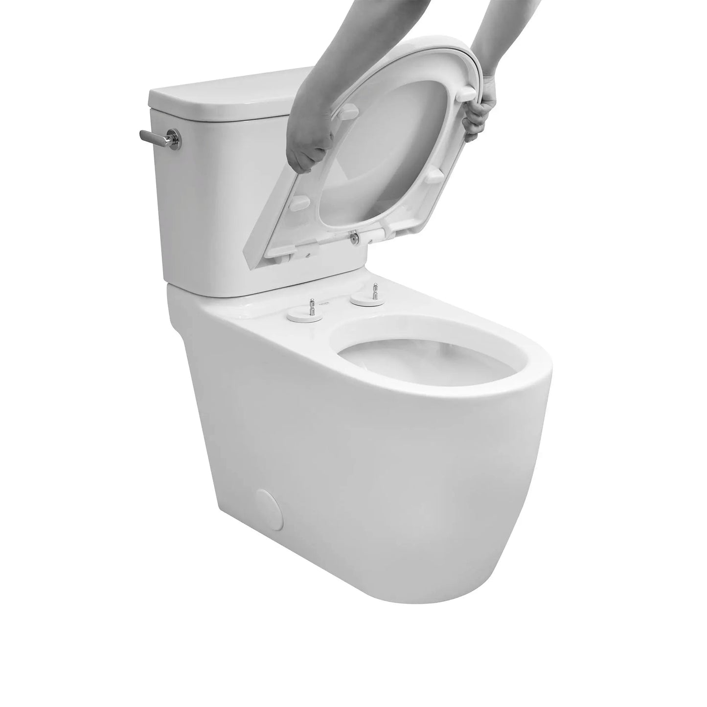 Grohe Essence Two-Piece Right Height Elongated Toilet With Seat 1.28 GPF, Left-Hand Trip Lever