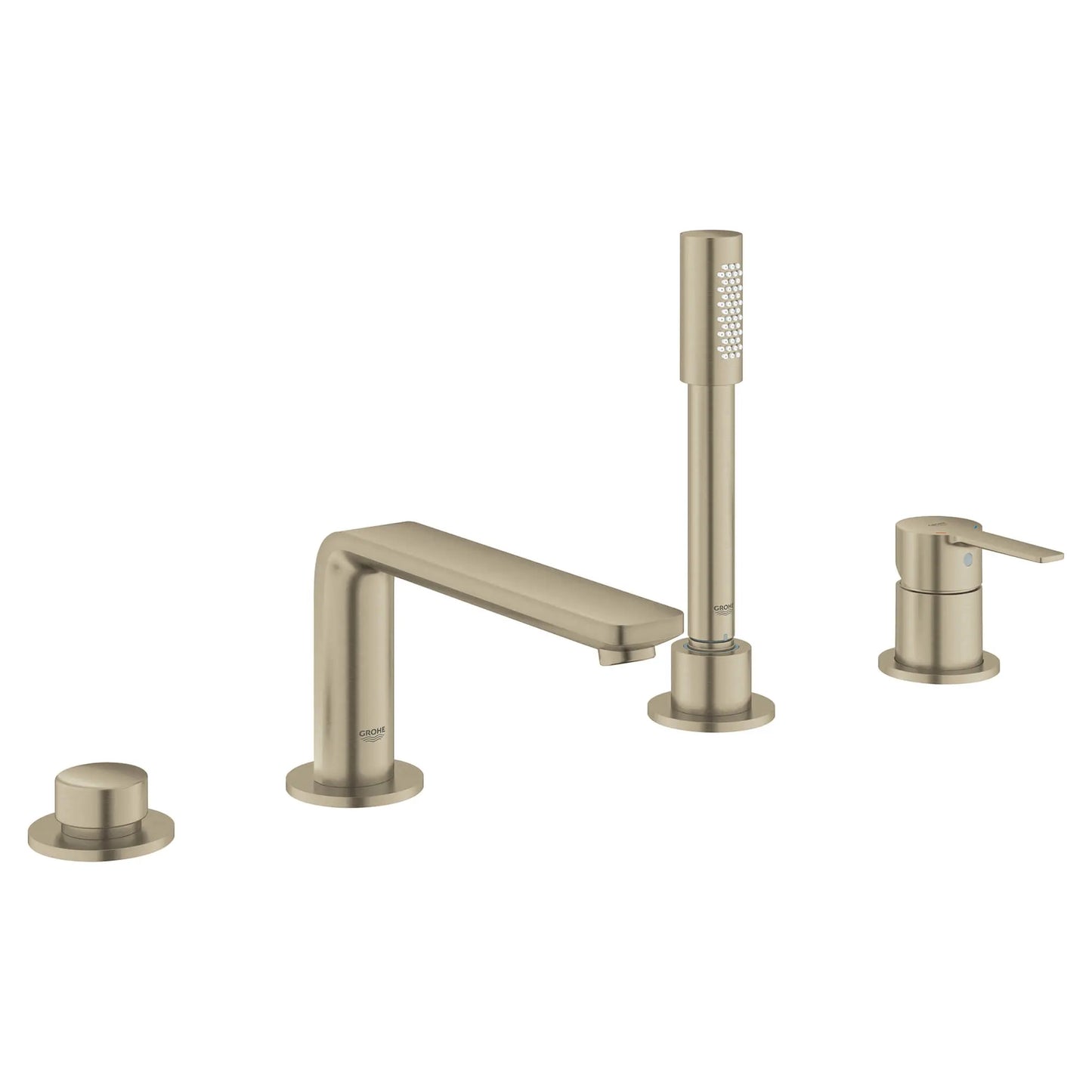 Grohe Lineare 4-Hole Single-Handle Deck Mount Roman Tub Faucet with (1.75 gpm) Hand Shower - 19577