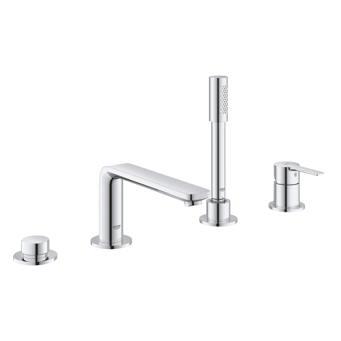 Grohe Lineare 4-Hole Single-Handle Deck Mount Roman Tub Faucet with (1.75 gpm) Hand Shower - 19577