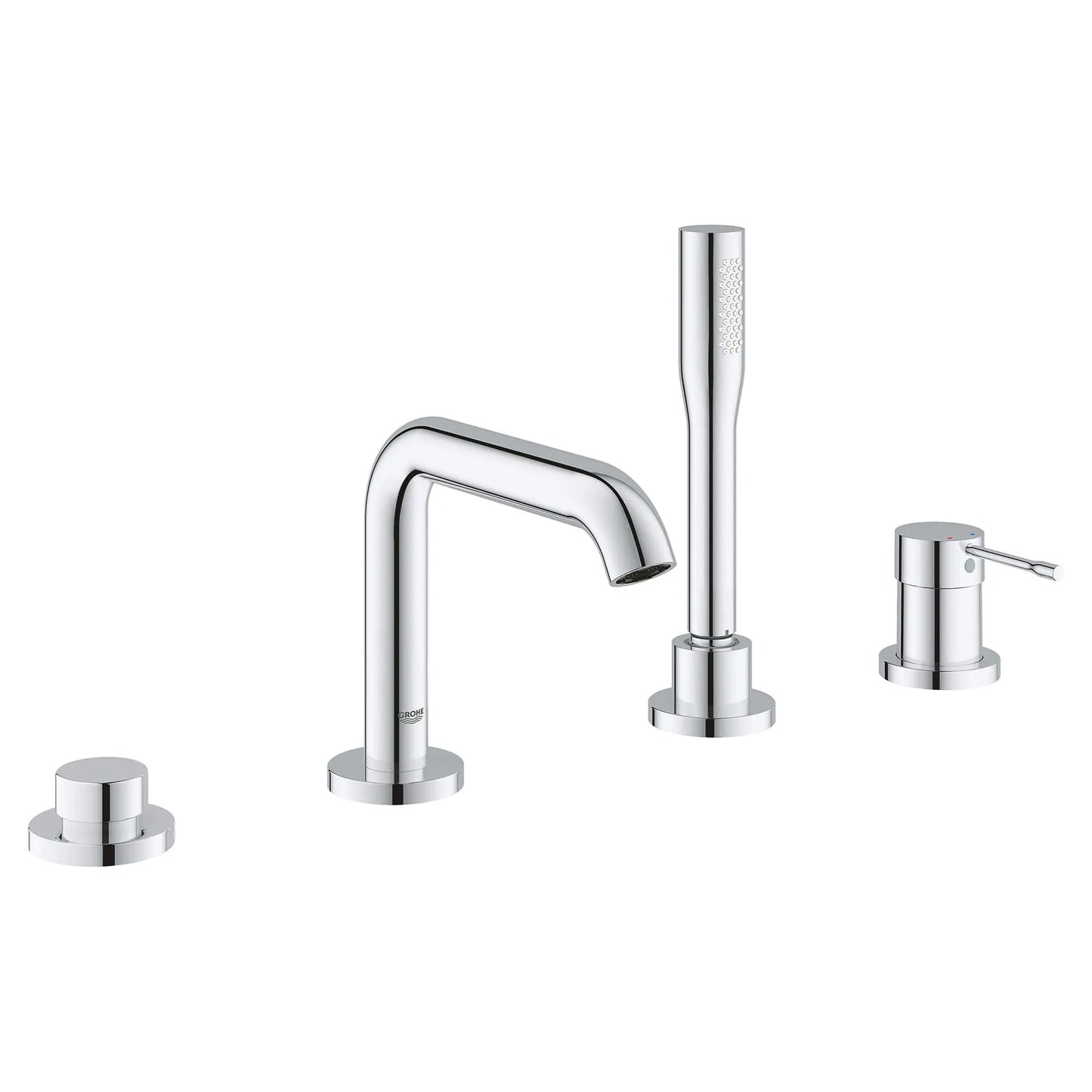 Grohe Essence 4-Hole Single-Handle Deck Mount Roman Tub Faucet with 6.6 L/min (1.75 gpm) Hand Shower - 19578