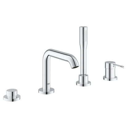 Grohe Essence 4-Hole Single-Handle Deck Mount Roman Tub Faucet with 6.6 L/min (1.75 gpm) Hand Shower - 19578