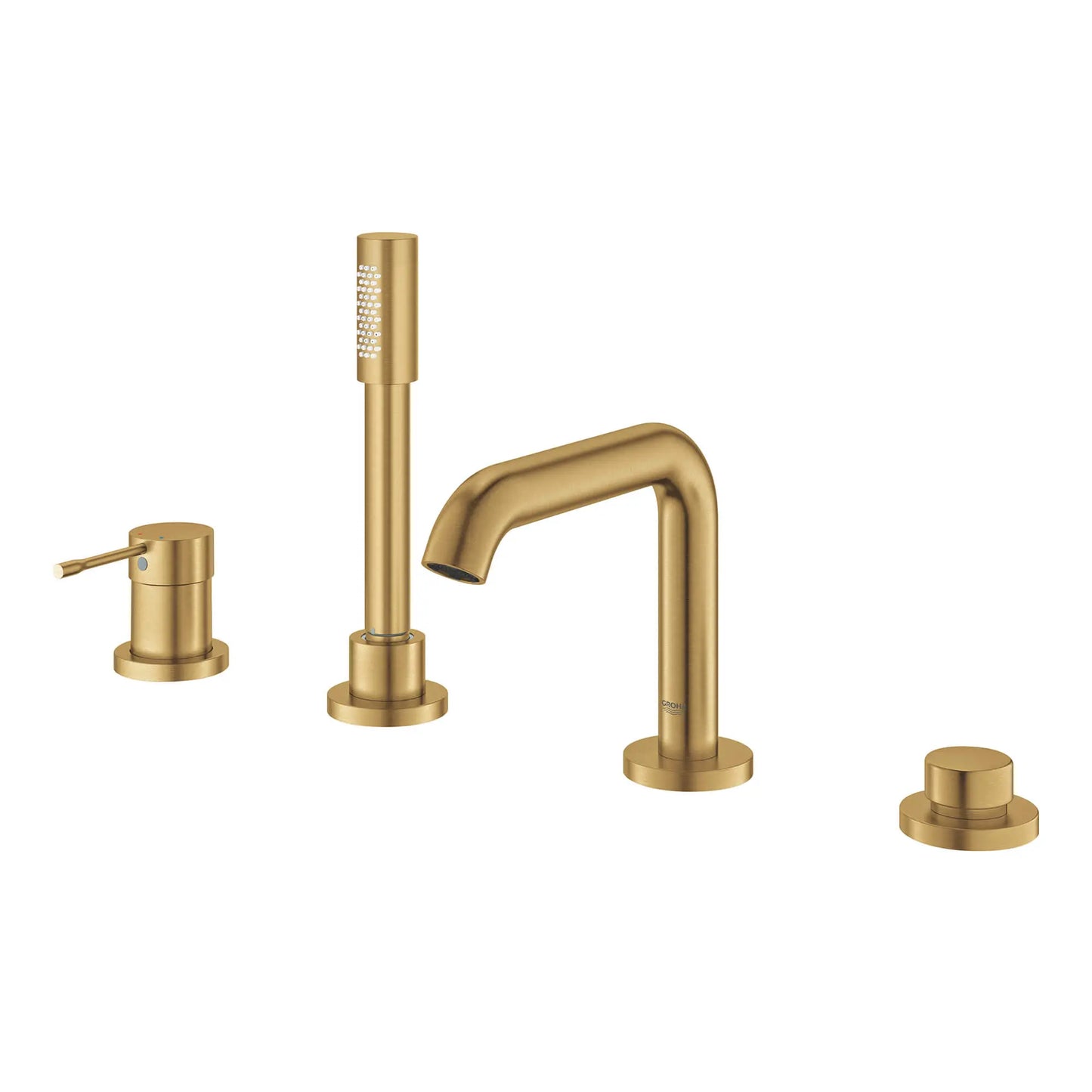 Grohe Essence 4-Hole Single-Handle Deck Mount Roman Tub Faucet with 6.6 L/min (1.75 gpm) Hand Shower - 19578