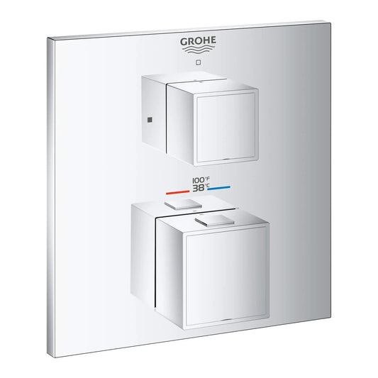 Grohe Grohtherm Cube Single Function 2-Handle Thermostatic Valve Trim - 24157