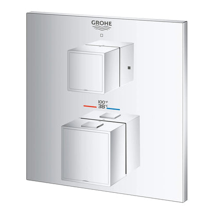 Grohe Grohtherm Cube Dual Function 2-Handle Thermostatic Valve Trim - 24158