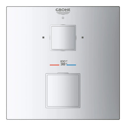 Grohe Grohtherm Cube Dual Function 2-Handle Thermostatic Valve Trim - 24158