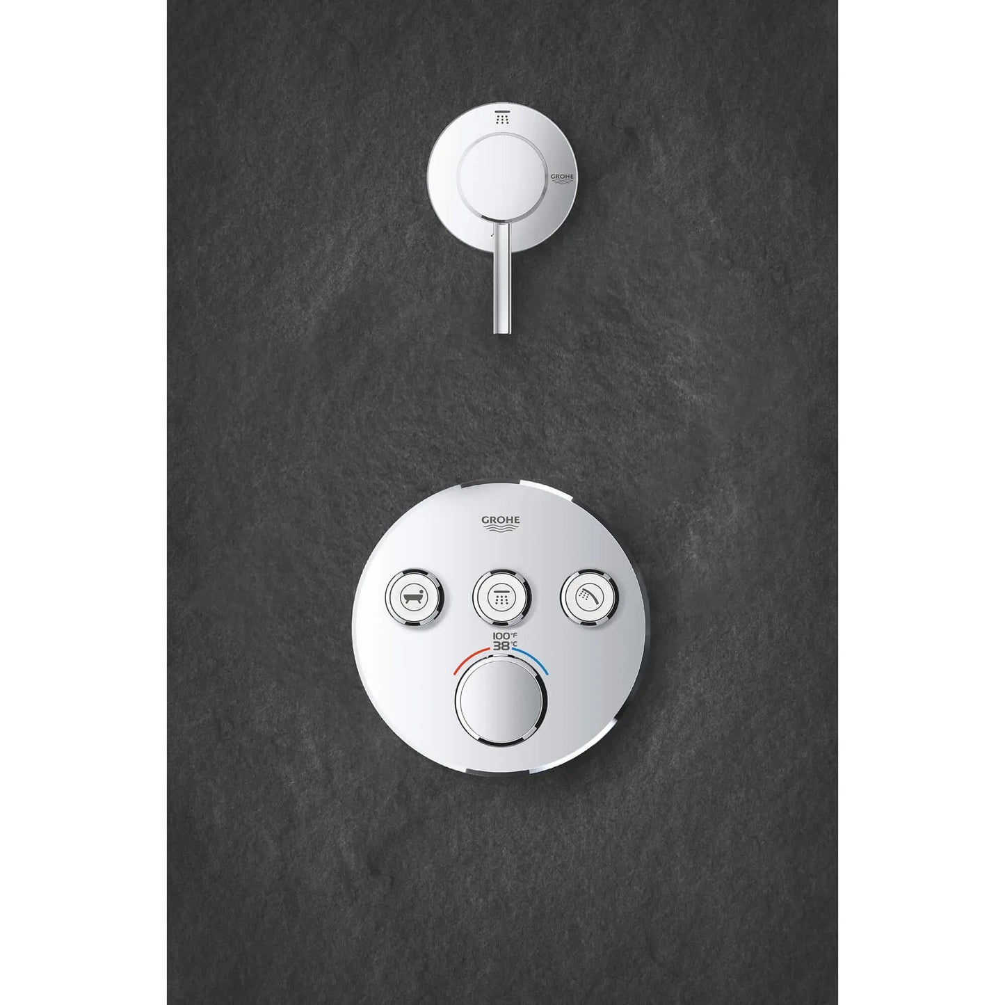 Grohe Grohtherm SmartControl Triple Function Thermostatic Valve Trim - 29138