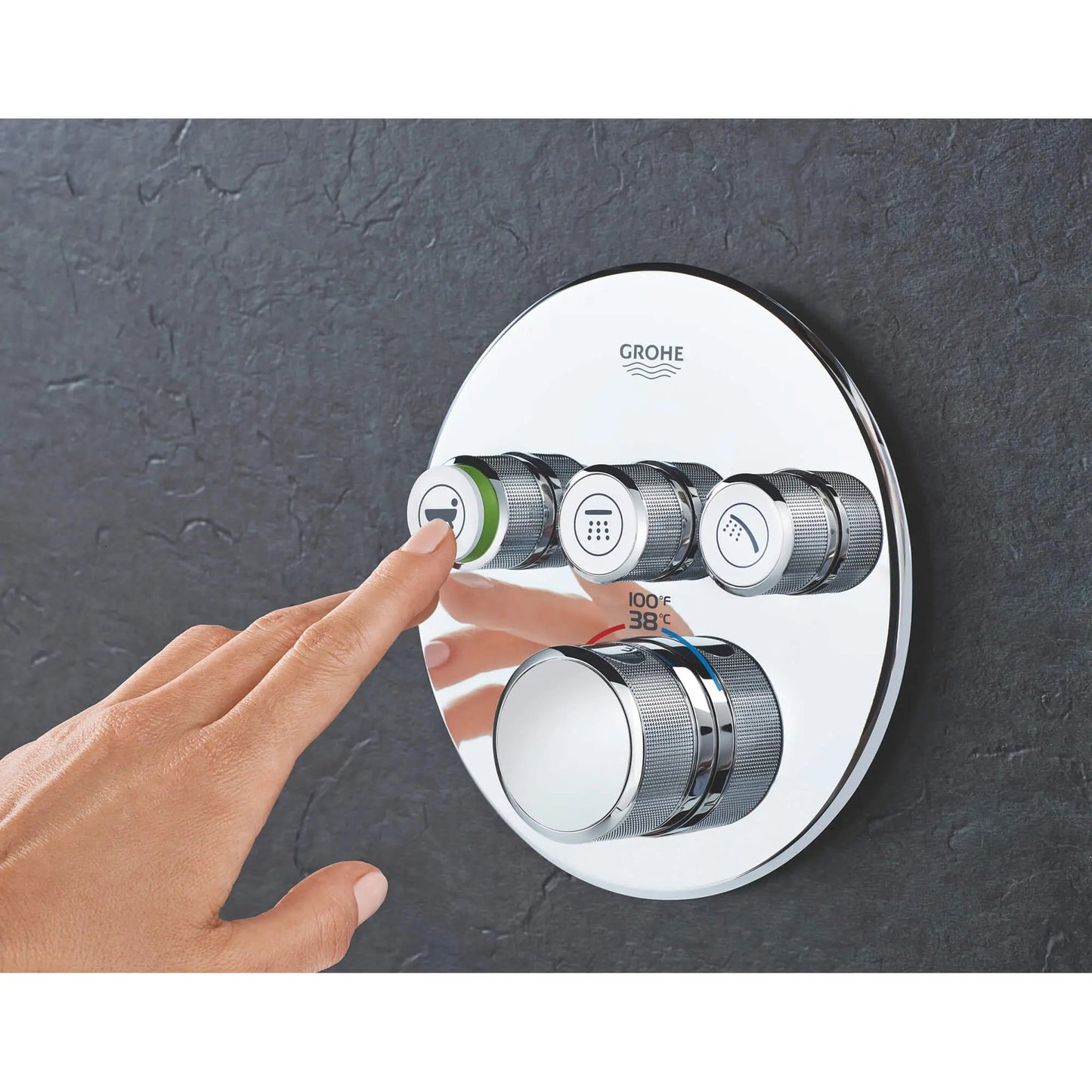 Grohe Grohtherm SmartControl Triple Function Thermostatic Valve Trim - 29138