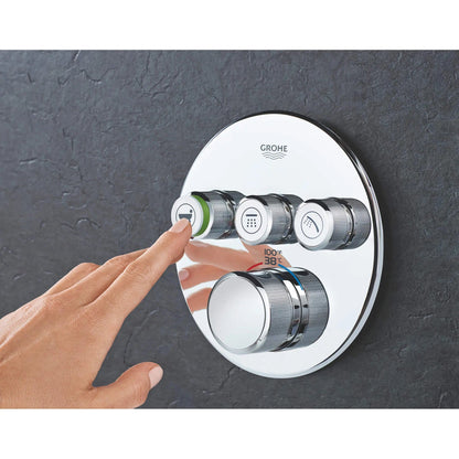 Grohe Grohtherm SmartControl Triple Function Thermostatic Valve Trim - 29138