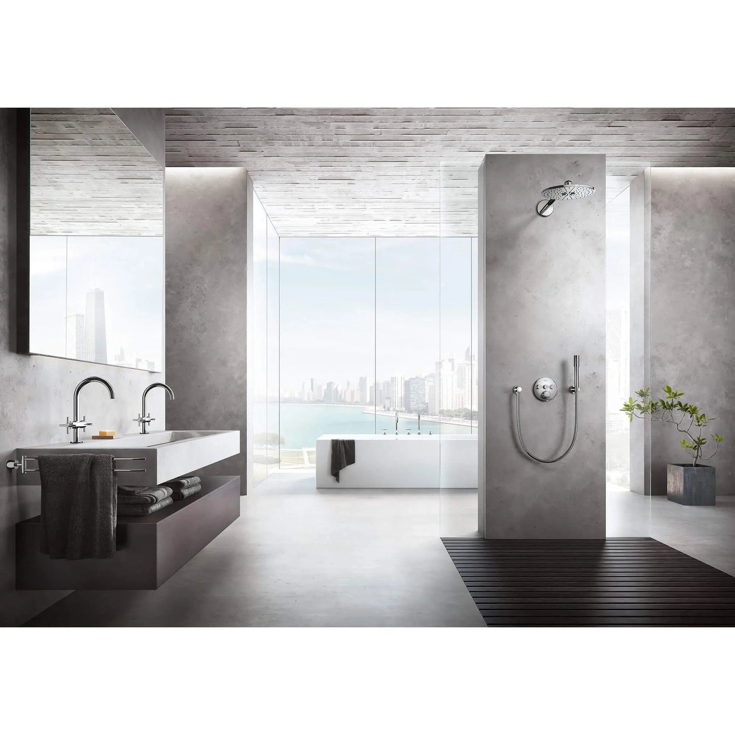 Grohe Grohtherm SmartControl Triple Function Thermostatic Valve Trim - 29138