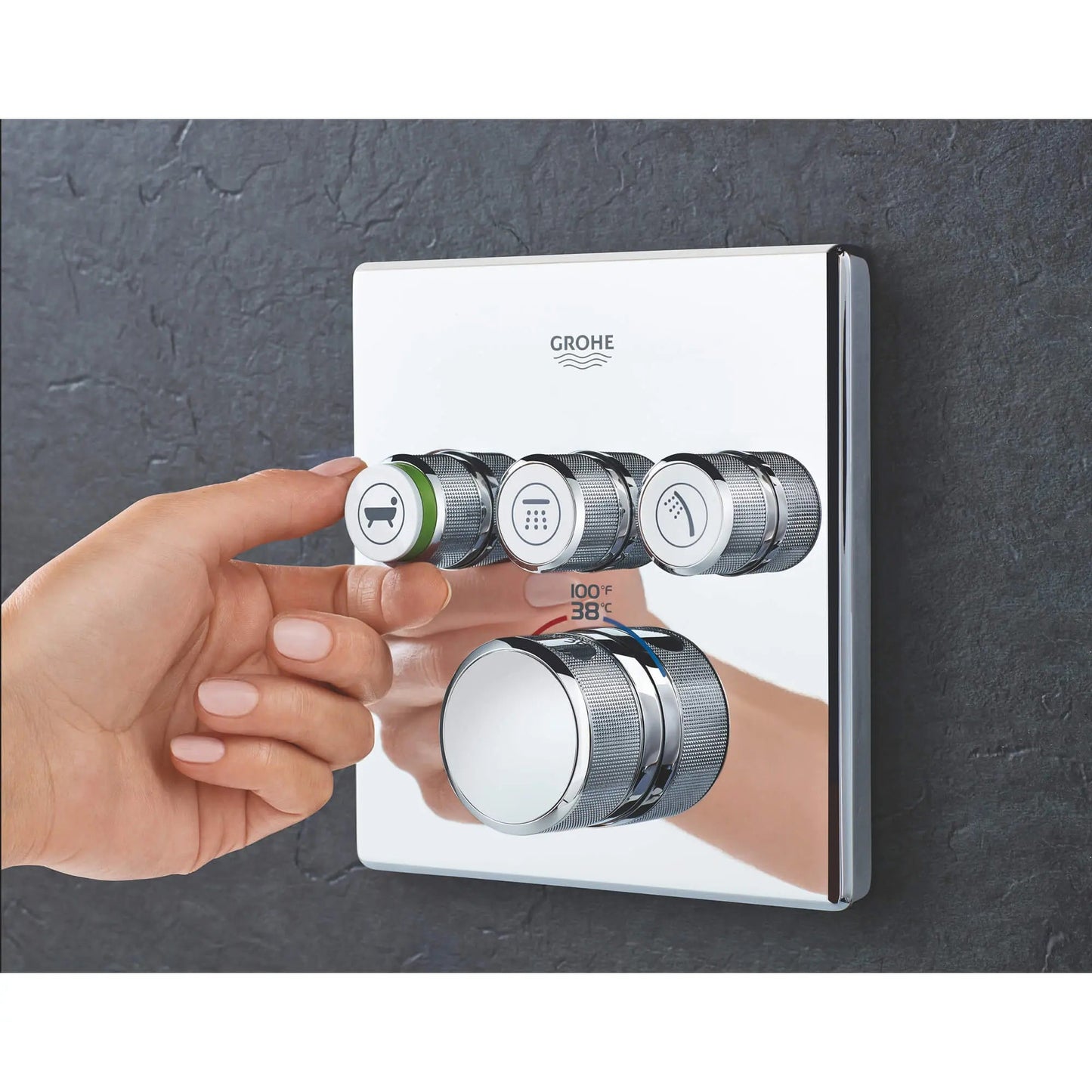 Grohe Grohtherm Smartcontrol Triple Function Thermostatic Valve Trim - 29142