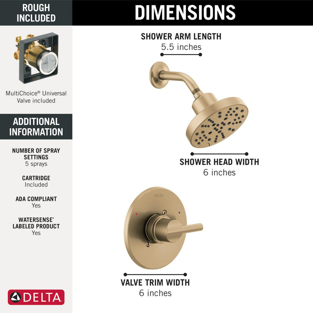 Delta Nicoli Monitor 14 Series H2Okinetic Shower - 142749