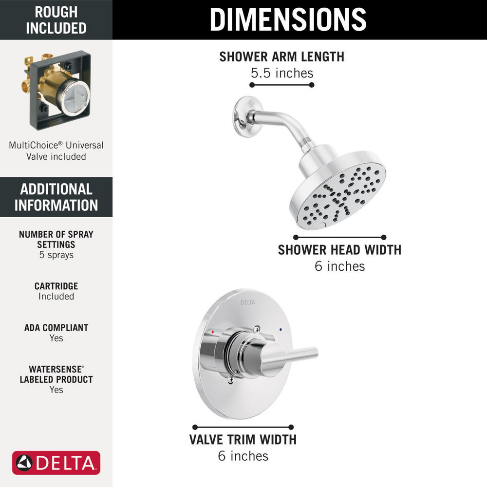 Delta Nicoli Monitor 14 Series H2Okinetic Shower - 142749