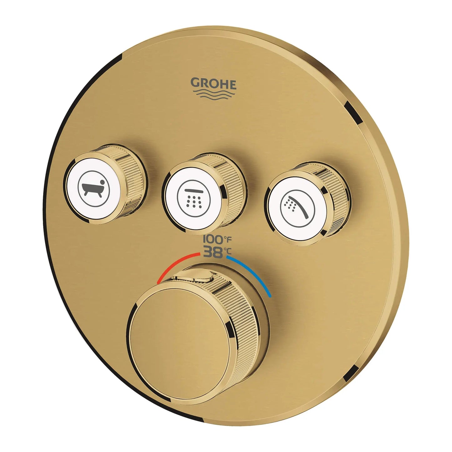 Grohe Grohtherm SmartControl Triple Function Thermostatic Valve Trim - 29138