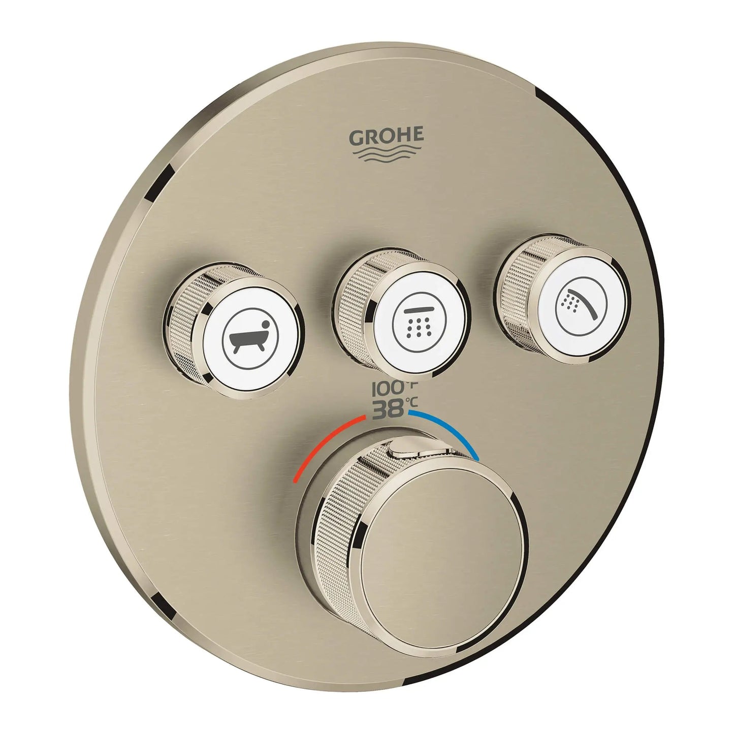 Grohe Grohtherm SmartControl Triple Function Thermostatic Valve Trim - 29138
