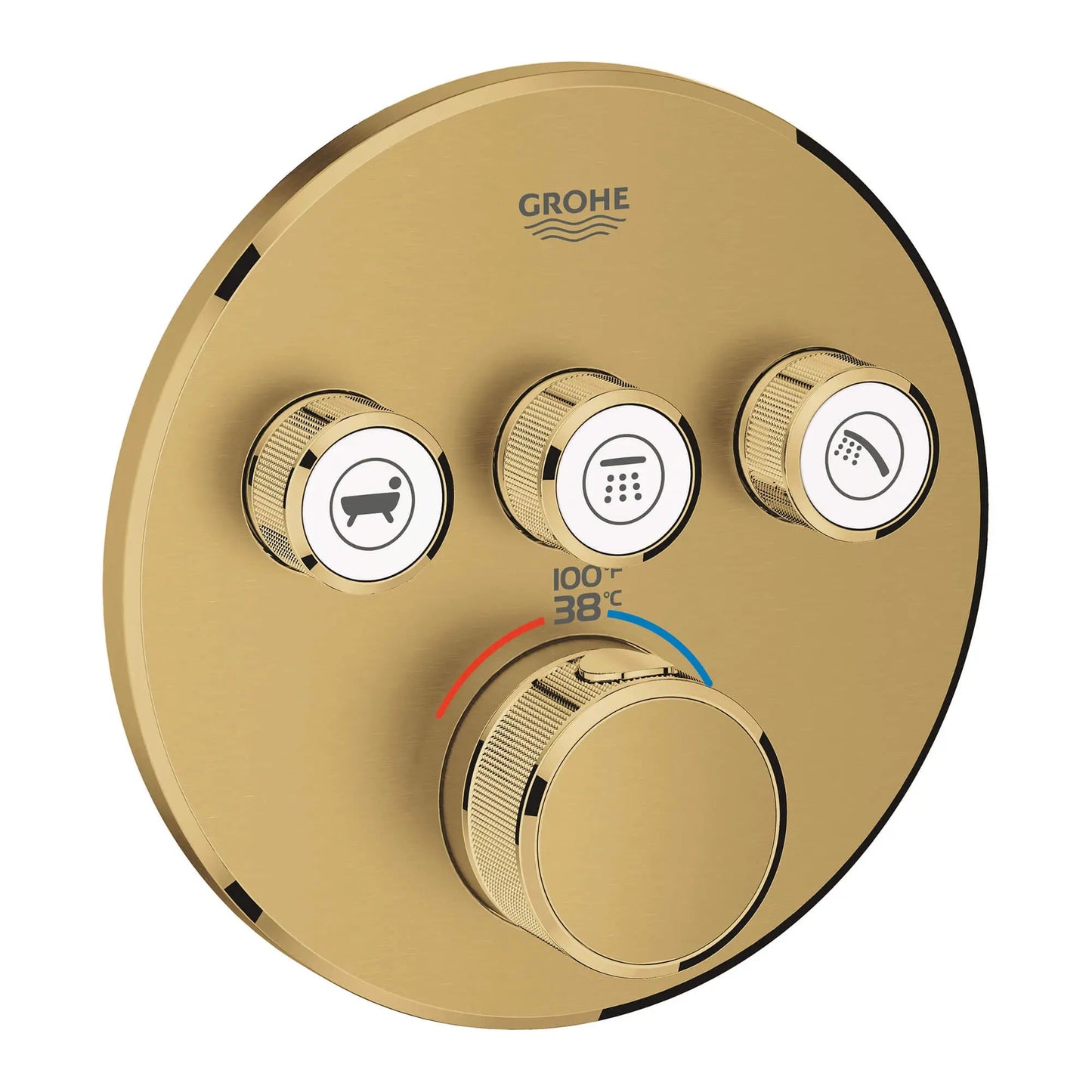 Grohe Grohtherm SmartControl Triple Function Thermostatic Valve Trim - 29138