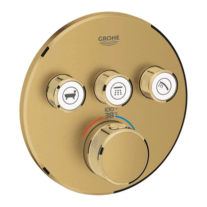 Grohe Grohtherm SmartControl Triple Function Thermostatic Valve Trim - 29138