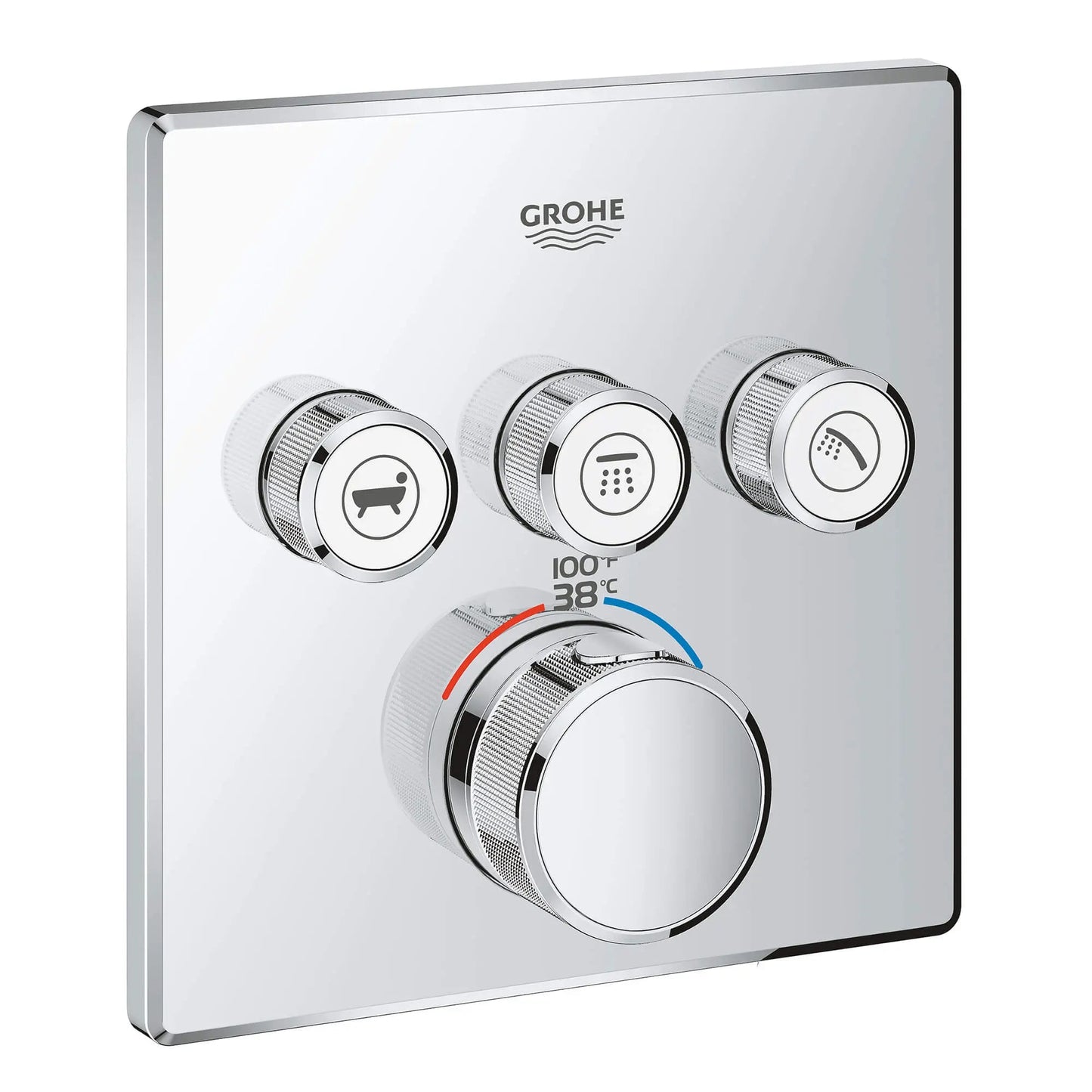 Grohe Grohtherm Smartcontrol Triple Function Thermostatic Valve Trim - 29142