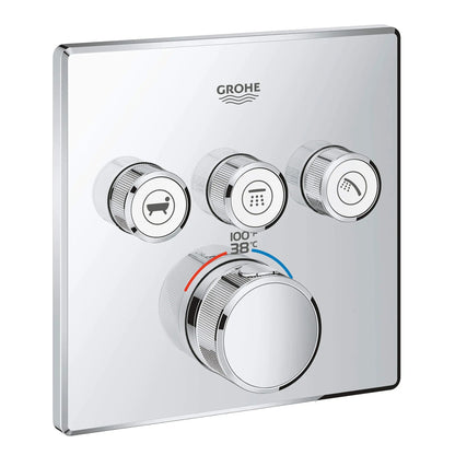 Grohe Grohtherm Smartcontrol Triple Function Thermostatic Valve Trim - 29142