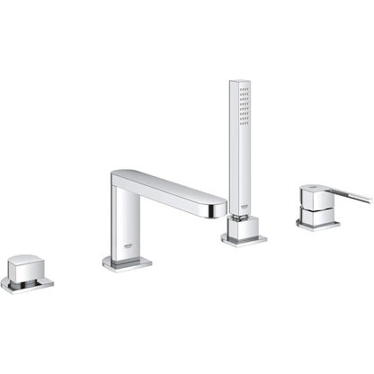 Grohe Plus 4-Hole Single-Handle Deck Mount Roman Tub Faucet with 1.75 gpm Hand Shower - 29307
