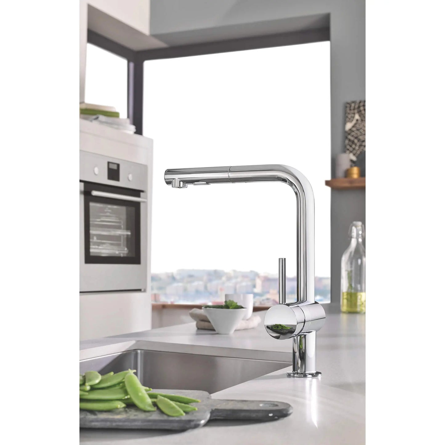 Grohe Minta Single-Handle Pull-Out Kitchen Faucet Dual Spray (1.75 gpm) - 30300