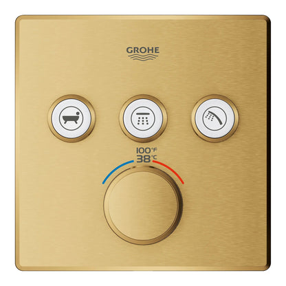 Grohe Grohtherm Smartcontrol Triple Function Thermostatic Valve Trim - 29142