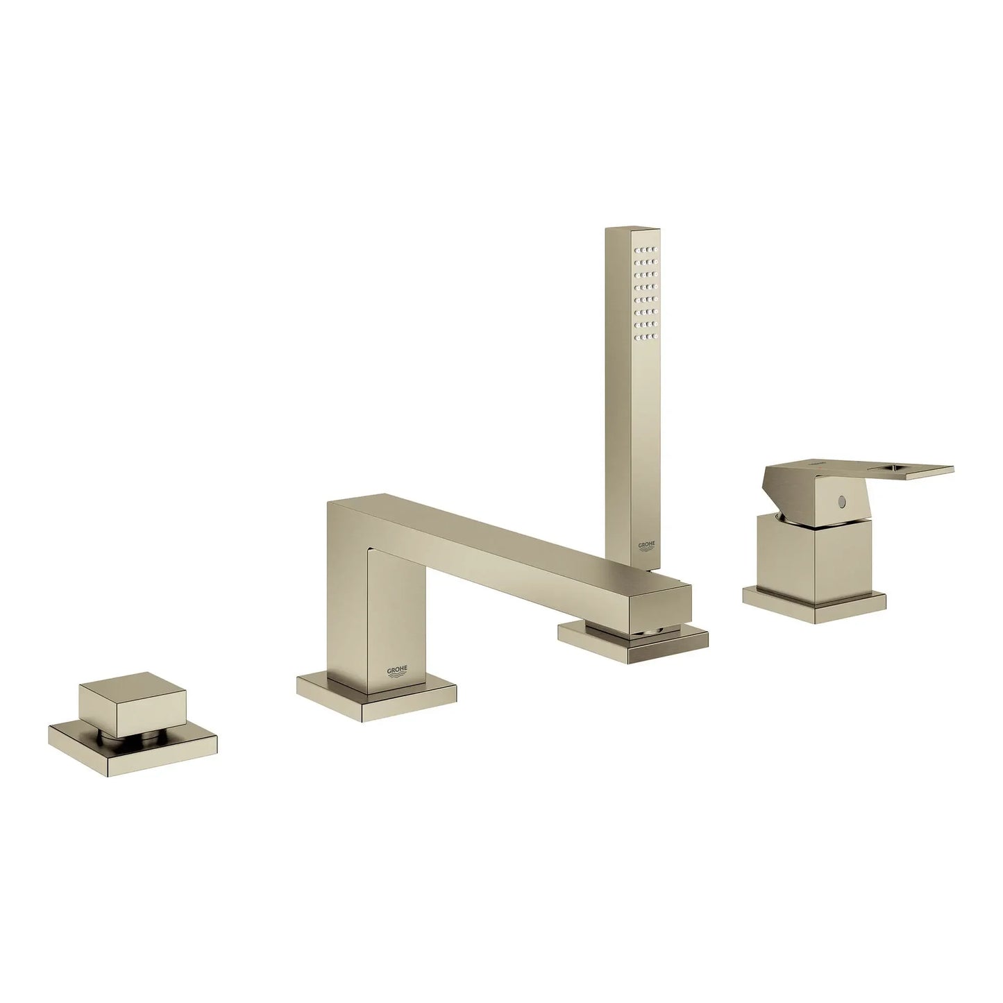 Grohe Eurocube 4-Hole Single-Handle Deck Mount Roman Tub Faucet with (1.75 gpm) Hand Shower