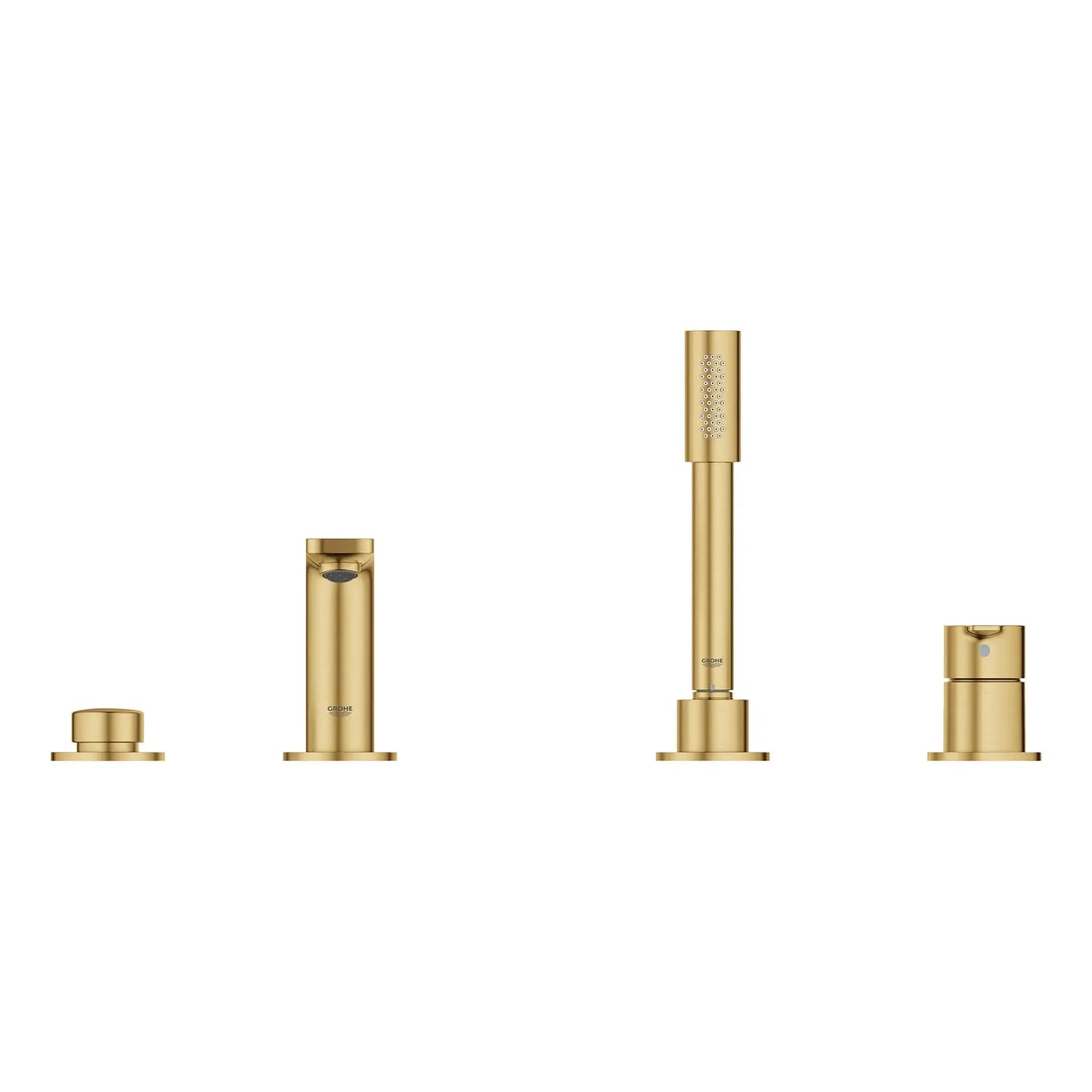 Grohe Lineare 4-Hole Single-Handle Deck Mount Roman Tub Faucet with (1.75 gpm) Hand Shower - 19577