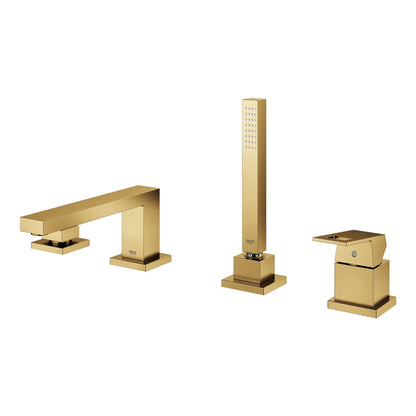 Grohe Eurocube 4-Hole Single-Handle Deck Mount Roman Tub Faucet with (1.75 gpm) Hand Shower