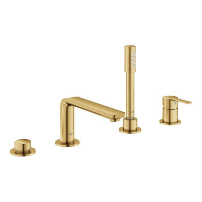 Grohe Lineare 4-Hole Single-Handle Deck Mount Roman Tub Faucet with (1.75 gpm) Hand Shower - 19577