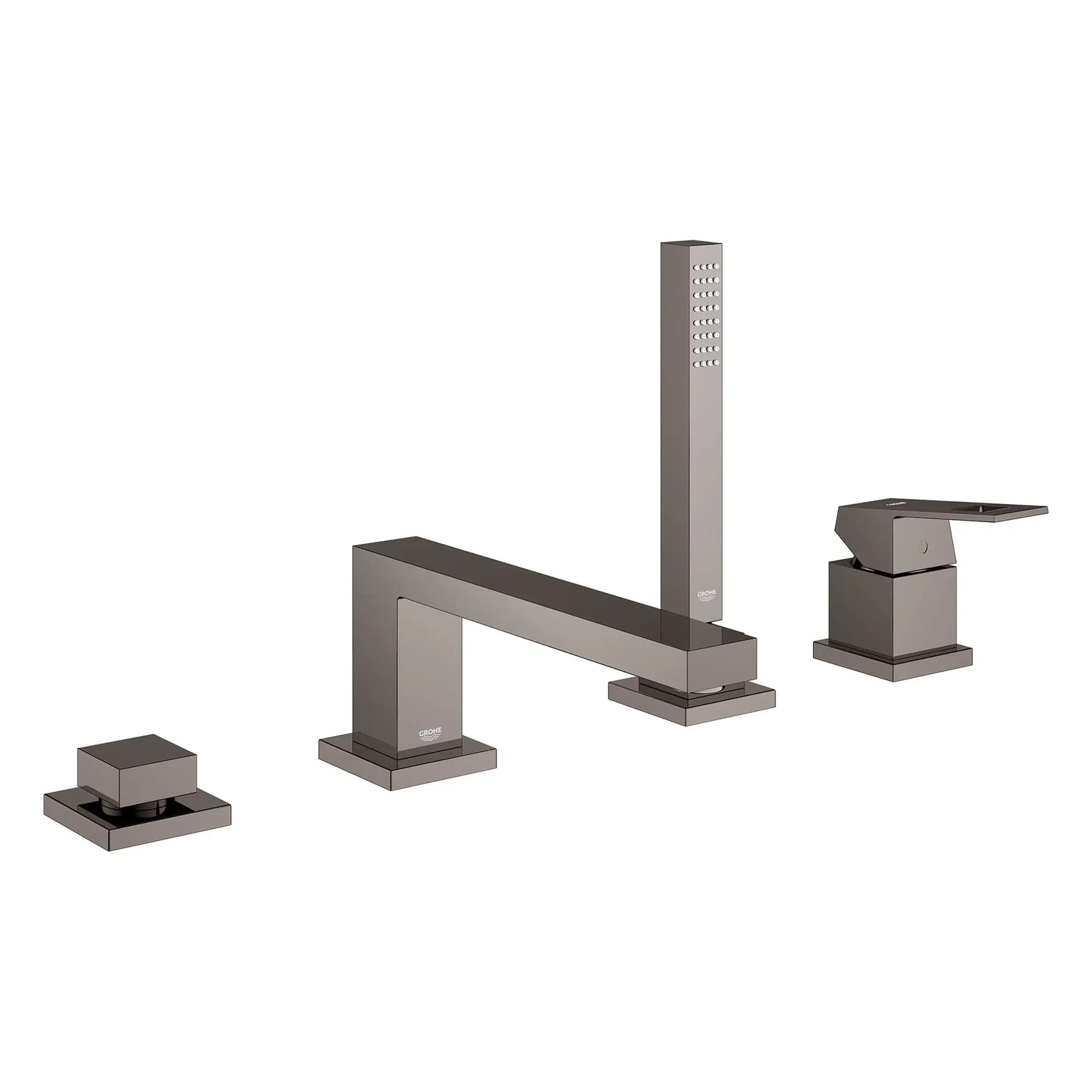Grohe Eurocube 4-Hole Single-Handle Deck Mount Roman Tub Faucet with (1.75 gpm) Hand Shower