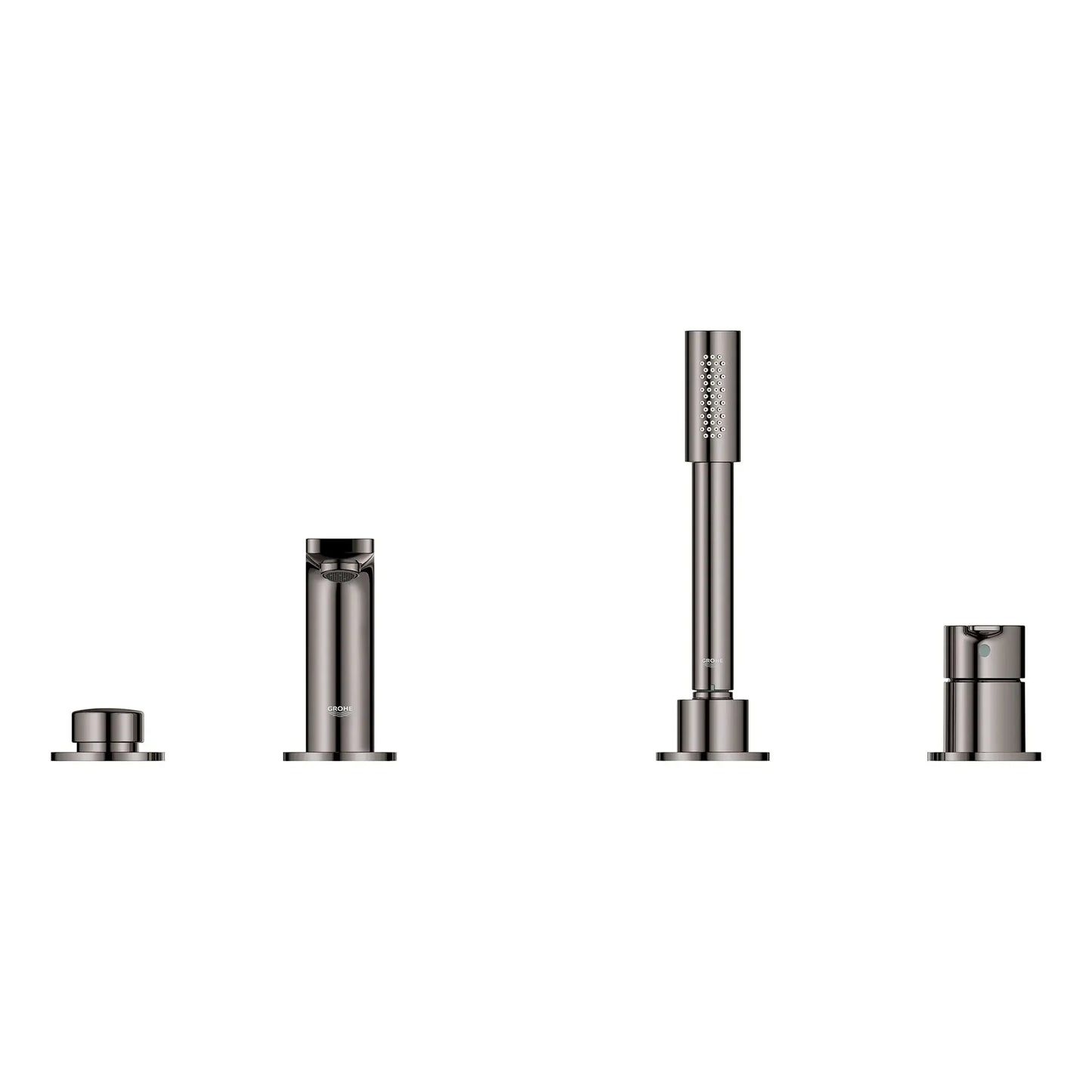 Grohe Lineare 4-Hole Single-Handle Deck Mount Roman Tub Faucet with (1.75 gpm) Hand Shower - 19577