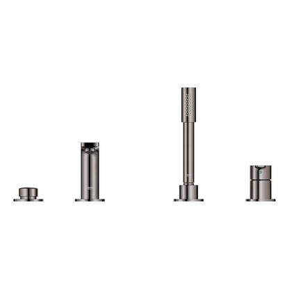 Grohe Lineare 4-Hole Single-Handle Deck Mount Roman Tub Faucet with (1.75 gpm) Hand Shower - 19577