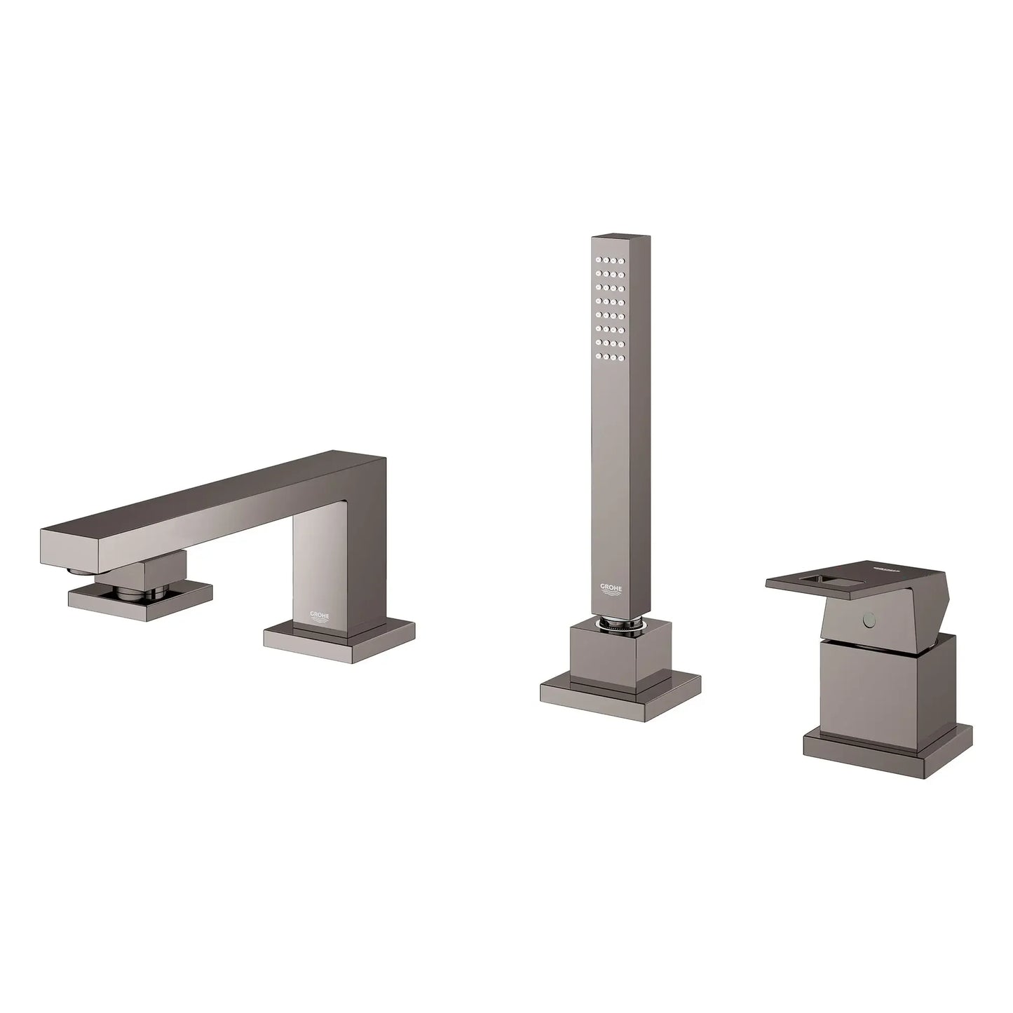 Grohe Eurocube 4-Hole Single-Handle Deck Mount Roman Tub Faucet with (1.75 gpm) Hand Shower