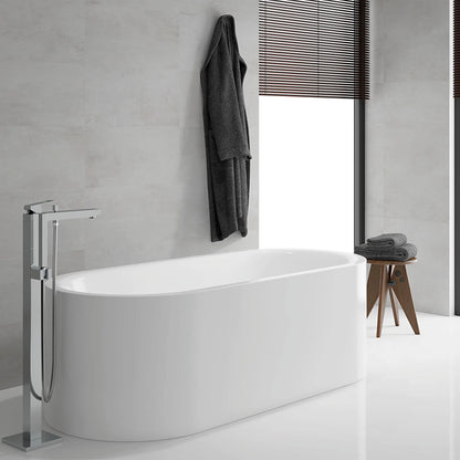 Grohe Eurocube® Single-Handle Freestanding Tub Faucet With 6.6 L/Min (1.75 Gpm) Hand Shower