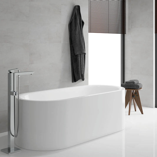 Grohe Eurocube® Single-Handle Freestanding Tub Faucet With 6.6 L/Min (1.75 Gpm) Hand Shower