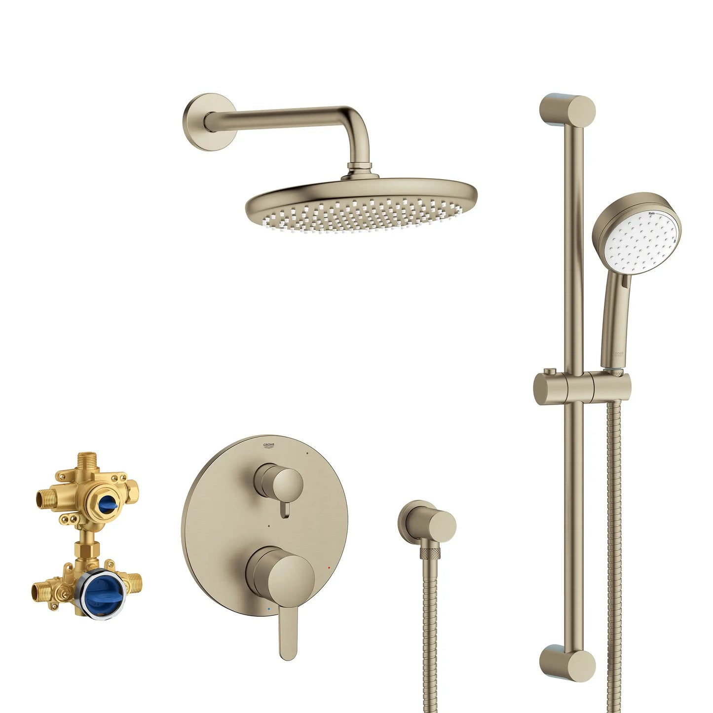 Grohe Cosmopolitan 2-Handle Pressure Balance Rainshower Bundle