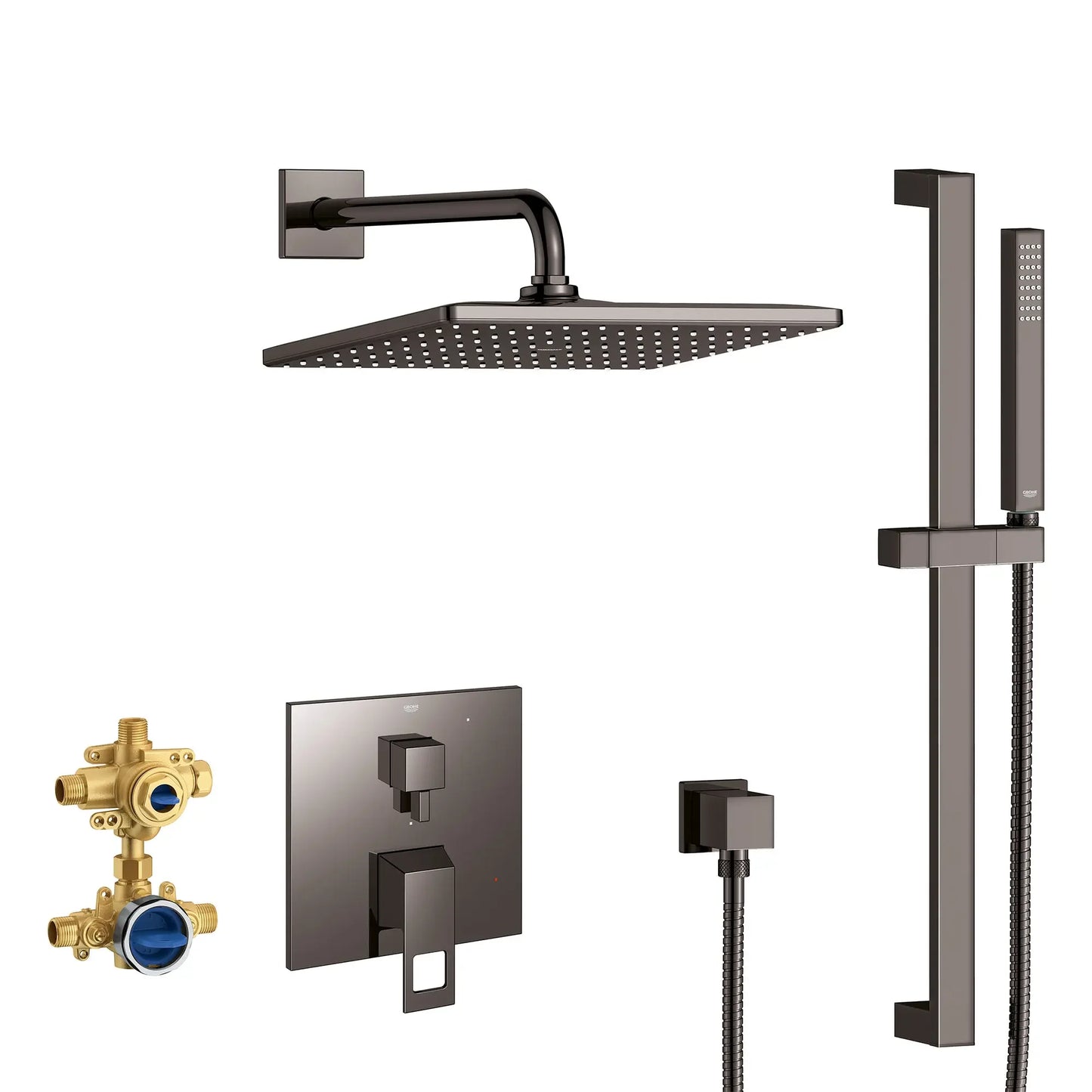 Grohe Eurocube 2-Handle Pressure Balance Rainshower Bundle