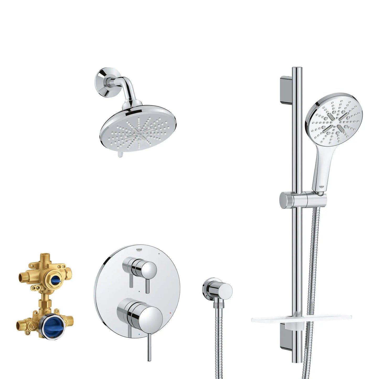 Grohe Timeless 2-Handle Pressure Balance Rainshower Bundle 29431