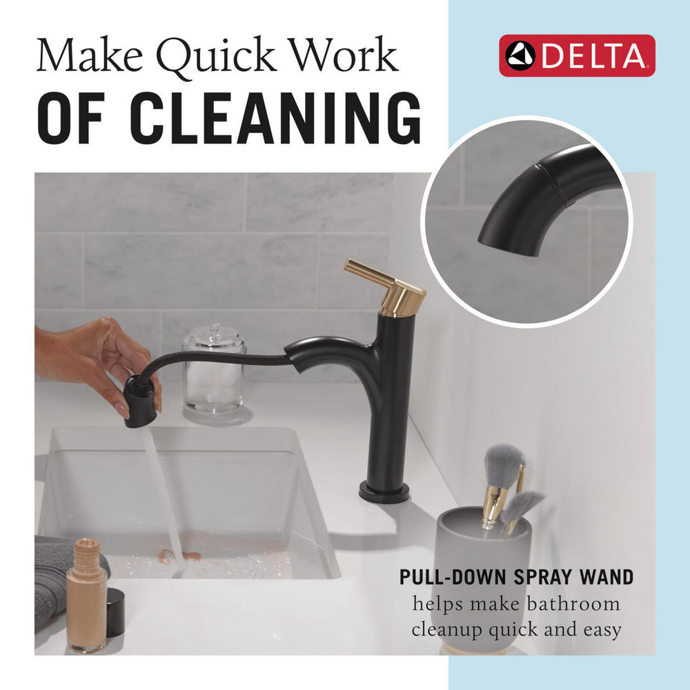 Delta Single Handle Pull-Down Bathroom Faucet - 15749LF