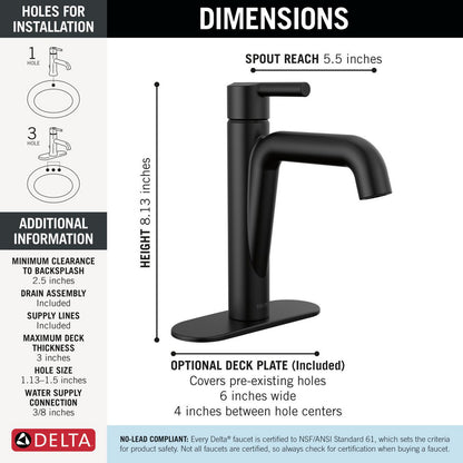 Delta Single Handle Bathroom Faucet - 15849LF
