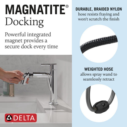 Delta Single Handle Pull-Down Bathroom Faucet - 15849LF