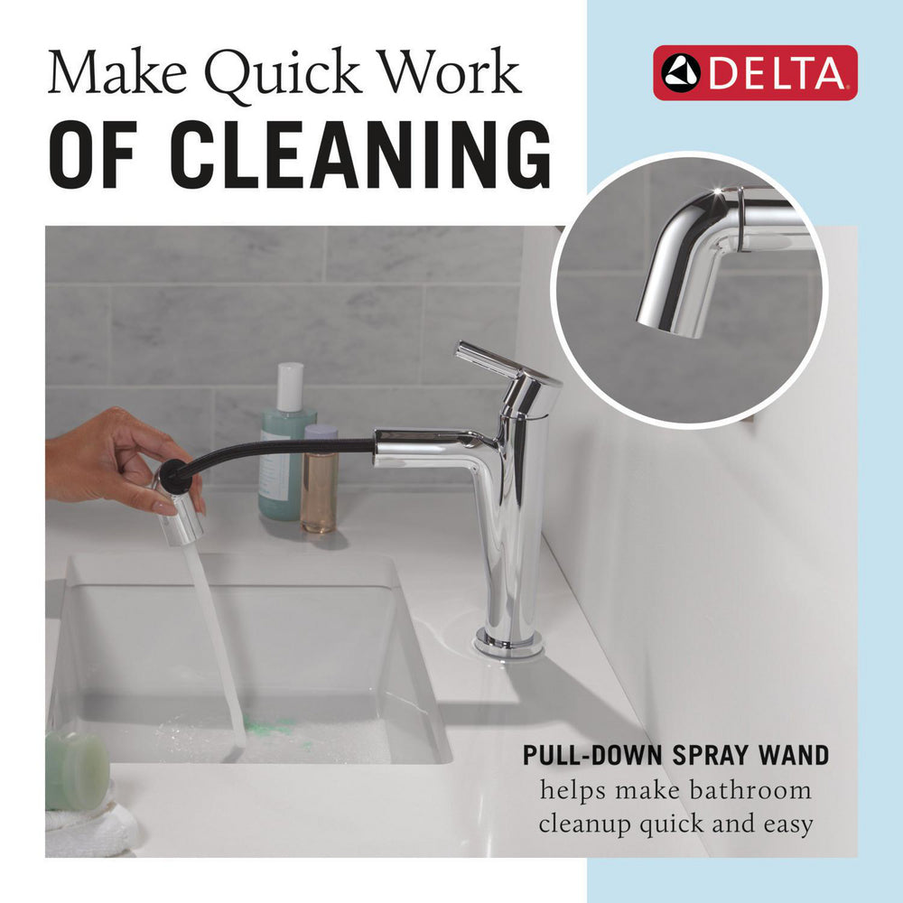 Delta Single Handle Pull-Down Bathroom Faucet - 15849LF