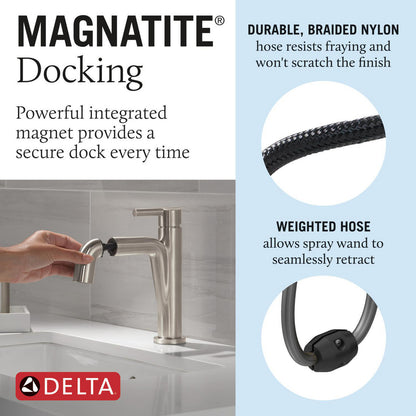 Delta Single Handle Pull-Down Bathroom Faucet - 15849LF