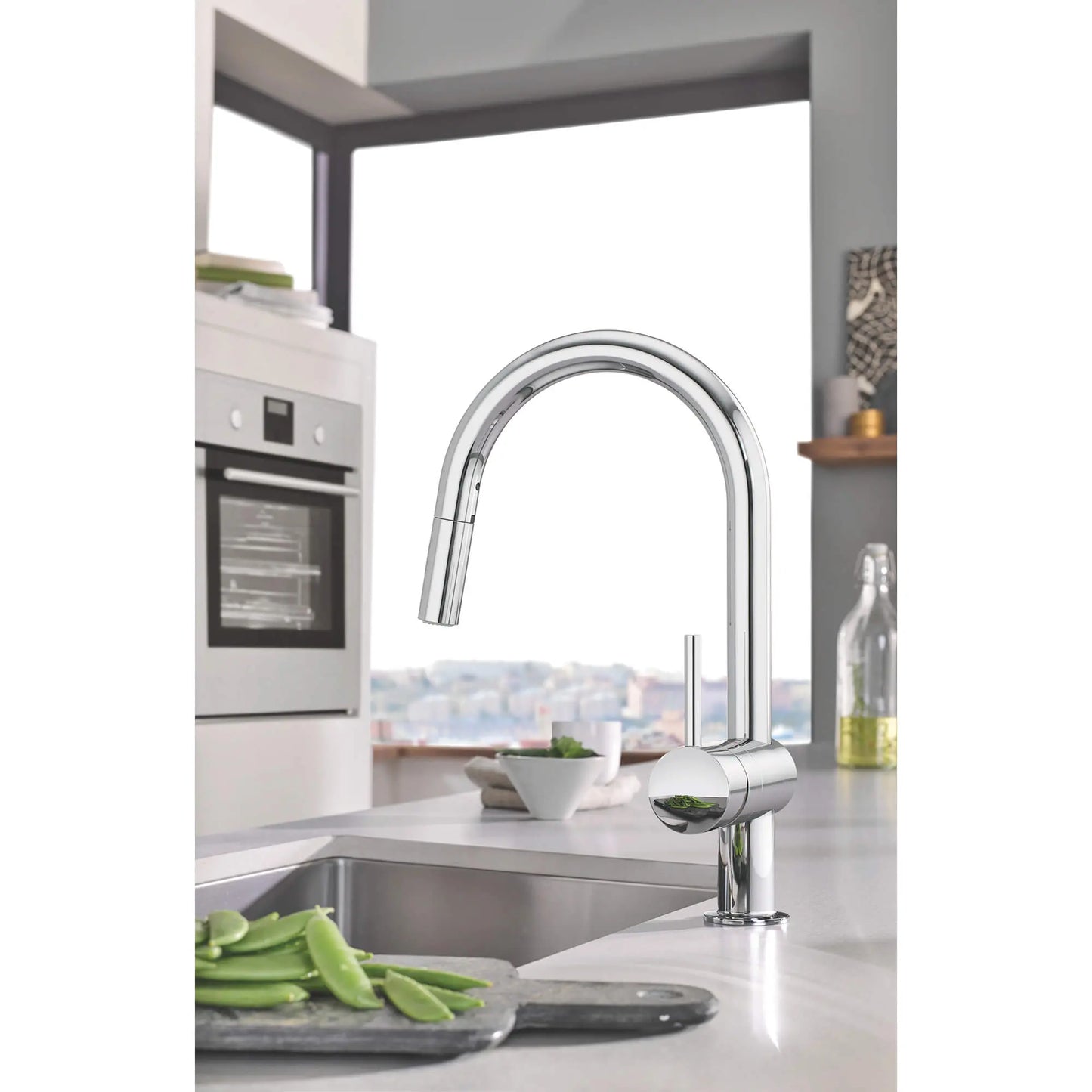 Grohe Minta Single-Handle Pull Down Kitchen Faucet Dual Spray 1.75 gpm - 31378