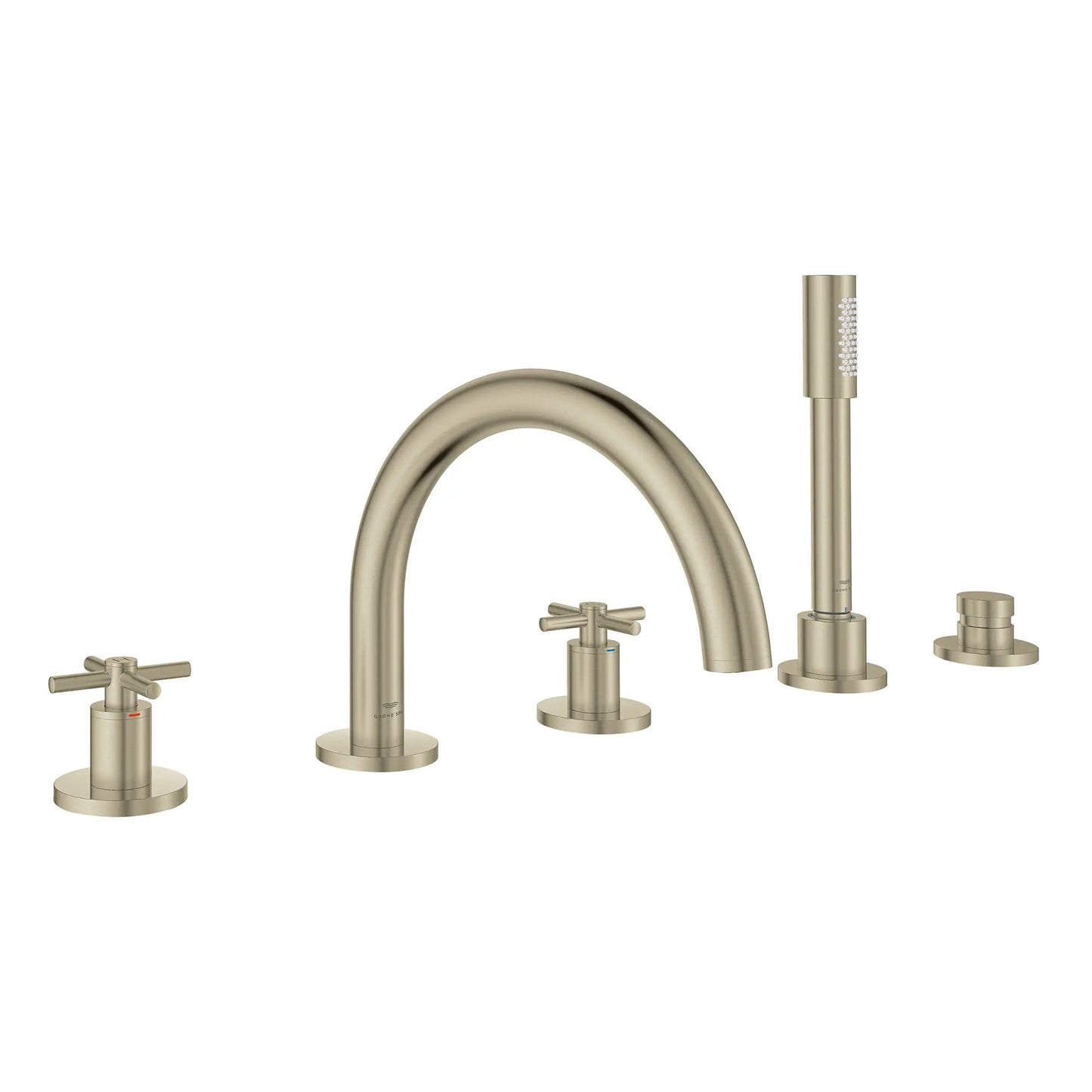 Grohe Atrio New 5-Hole 2-Handle Deck Mount Roman Tub Faucet with 6.6 L/min (1.75 GPM) Hand Shower - 25274