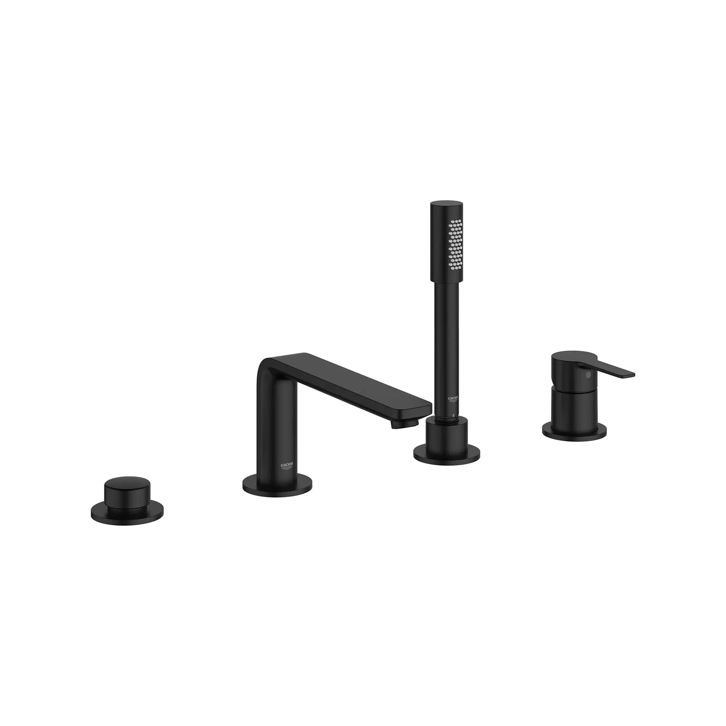 Grohe Lineare 4-Hole Single-Handle Deck Mount Roman Tub Faucet with (1.75 gpm) Hand Shower - 19577