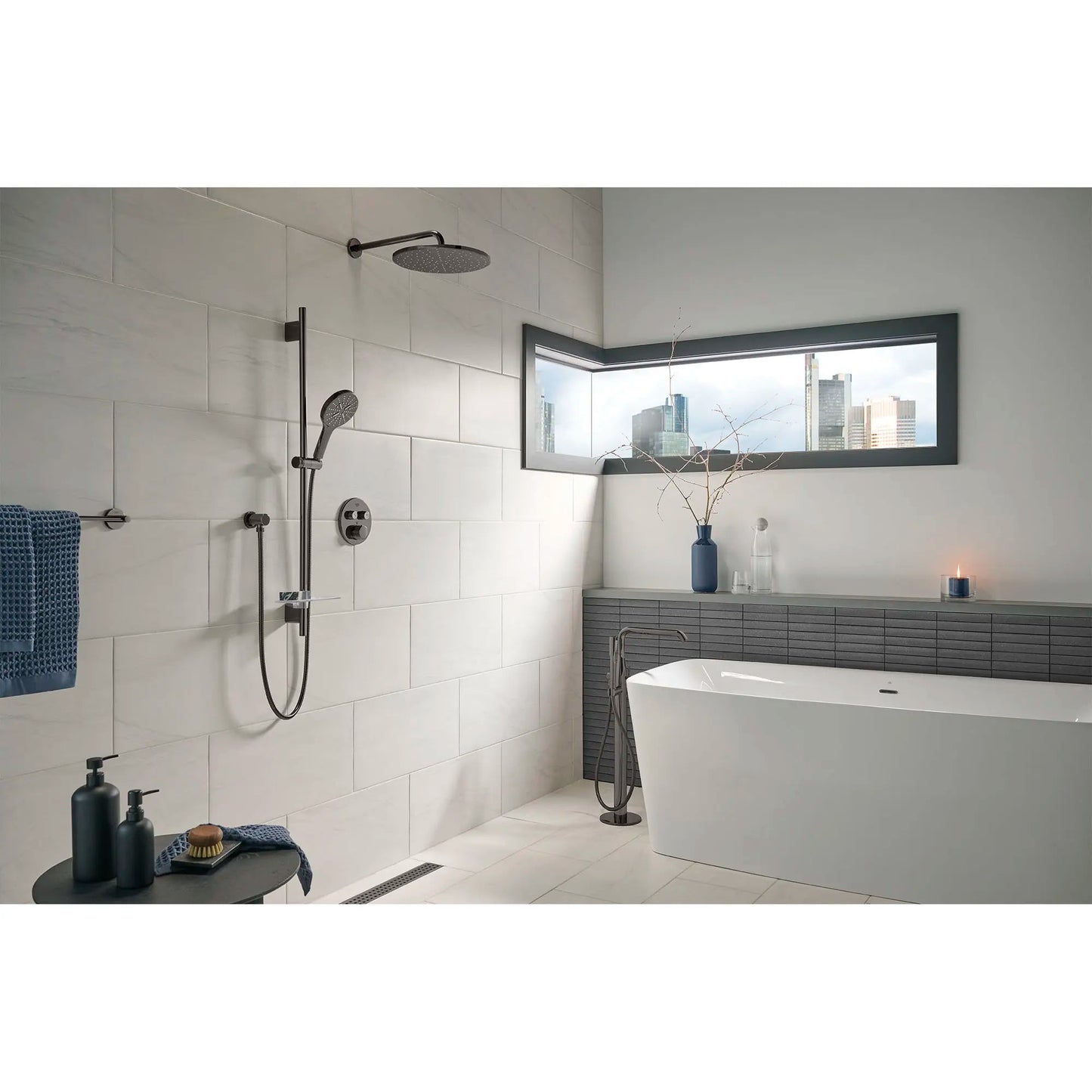 Grohe Essence Single-Handle Freestanding Tub Faucet With 1.75 Gpm Hand Shower